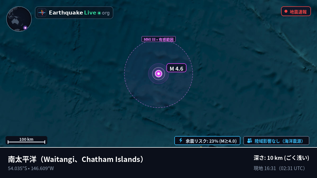 南太平洋 (Chatham Islands)