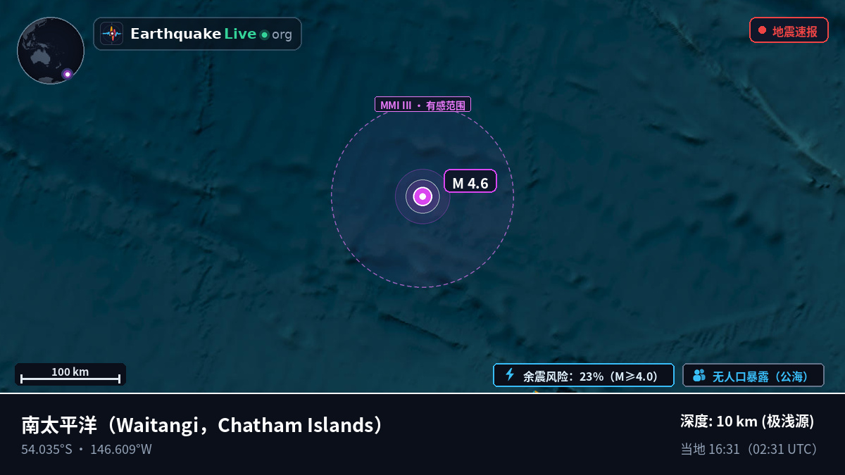 南太平洋 (Chatham Islands)