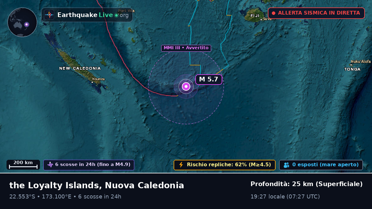 Oceano Pacifico meridionale (Nuova Caledonia)