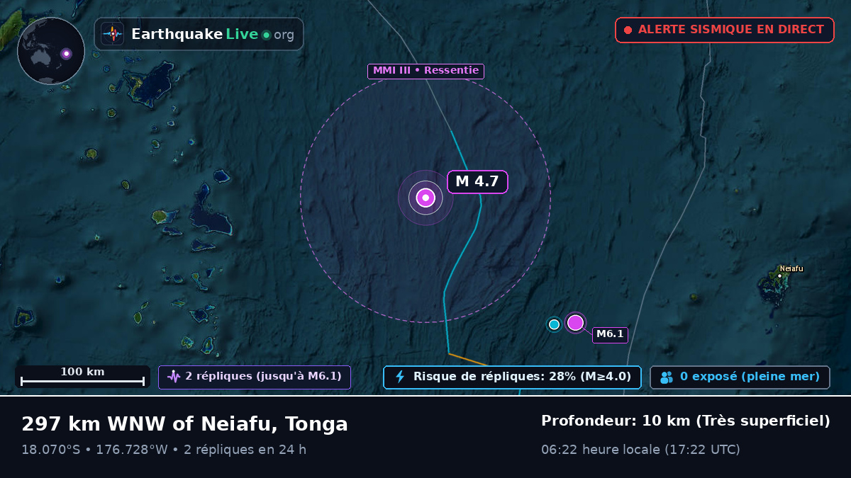 Océan Pacifique Sud (Tonga)