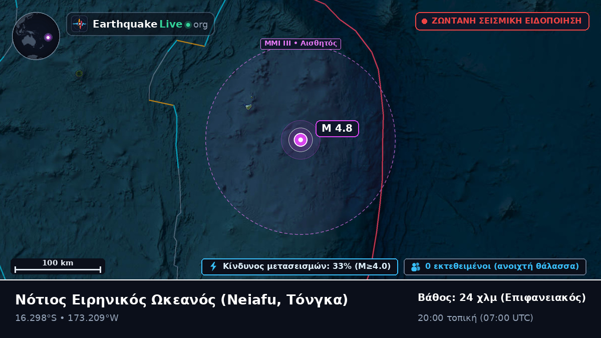 Νότιος Ειρηνικός Ωκεανός (Τόνγκα)