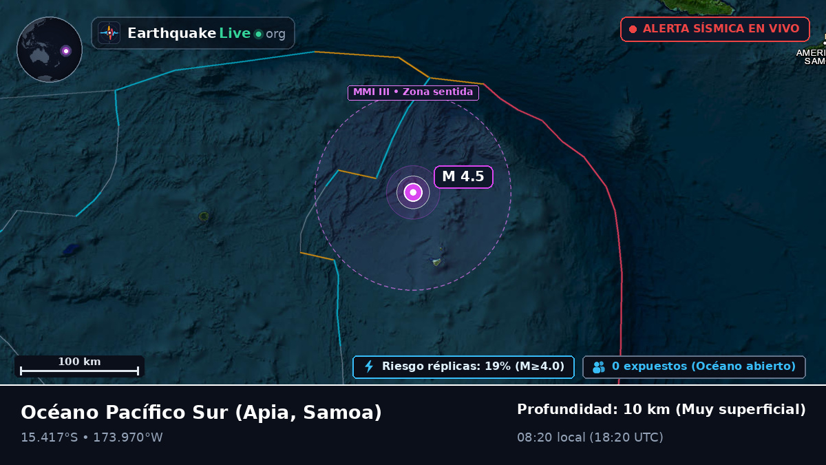 Océano Pacífico Sur (Samoa)
