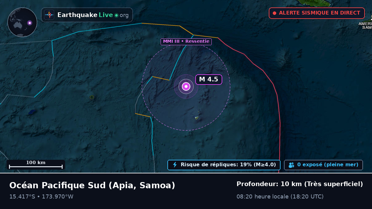 Océan Pacifique Sud (Samoa)