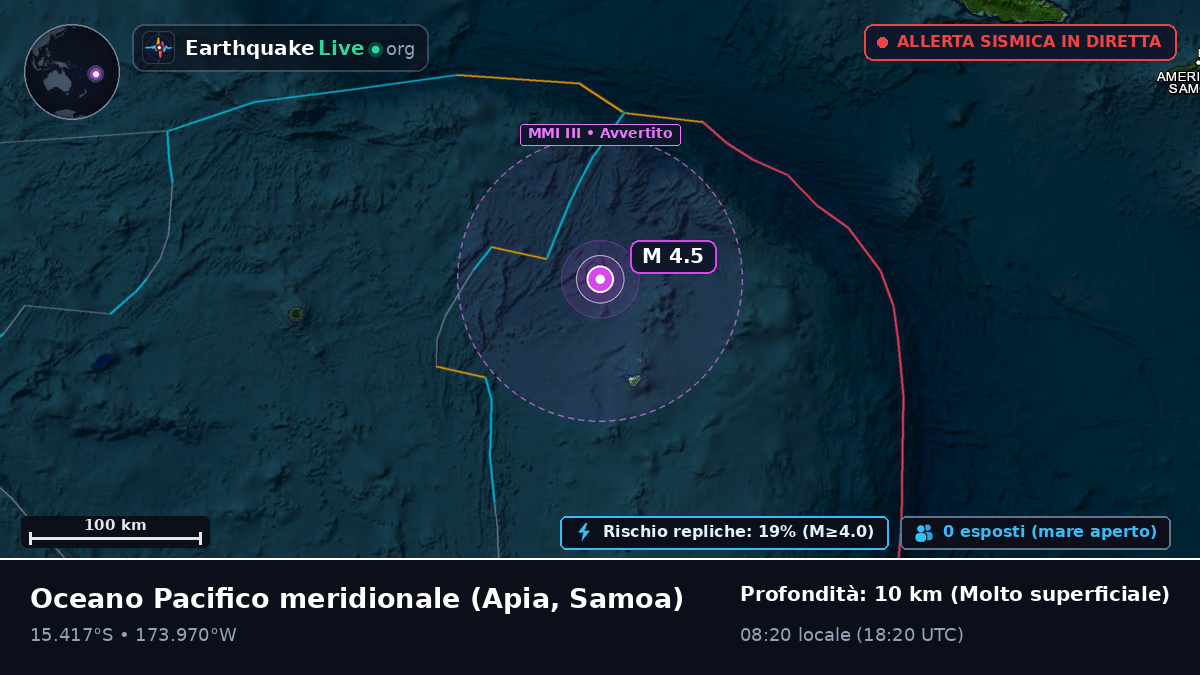 Oceano Pacifico meridionale (Samoa)