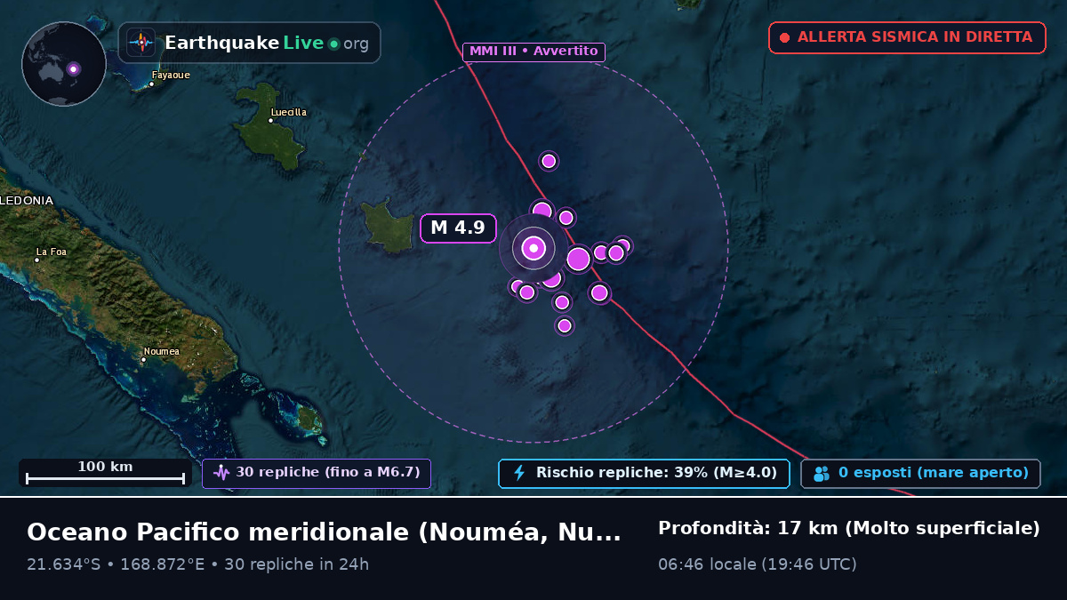 Oceano Pacifico meridionale (Nuova Caledonia)