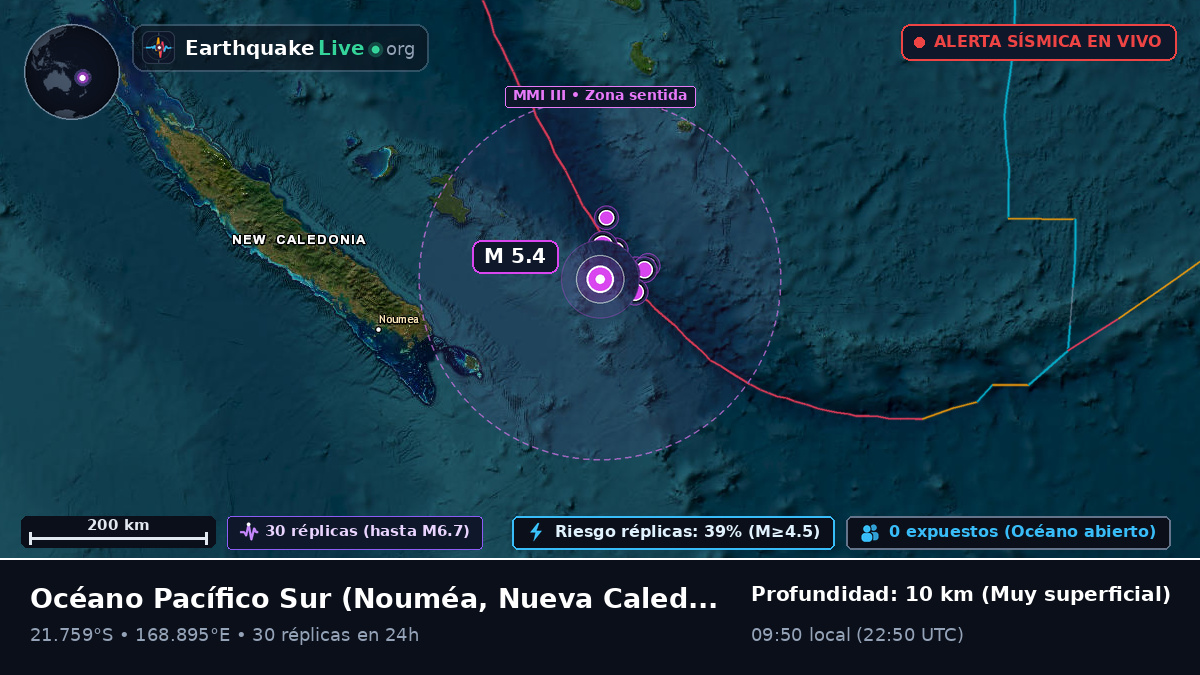 Océano Pacífico Sur (Nueva Caledonia)