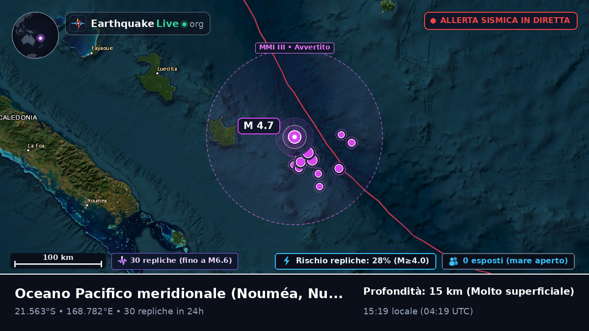 Oceano Pacifico meridionale (Nuova Caledonia)