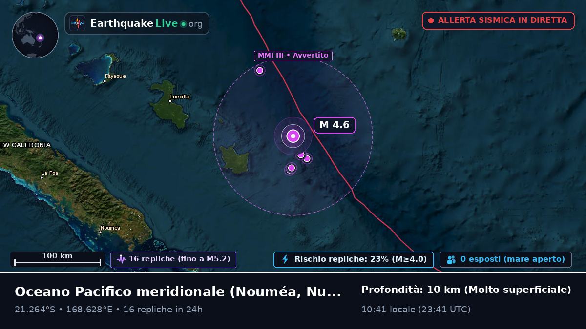 Oceano Pacifico meridionale (Nuova Caledonia)