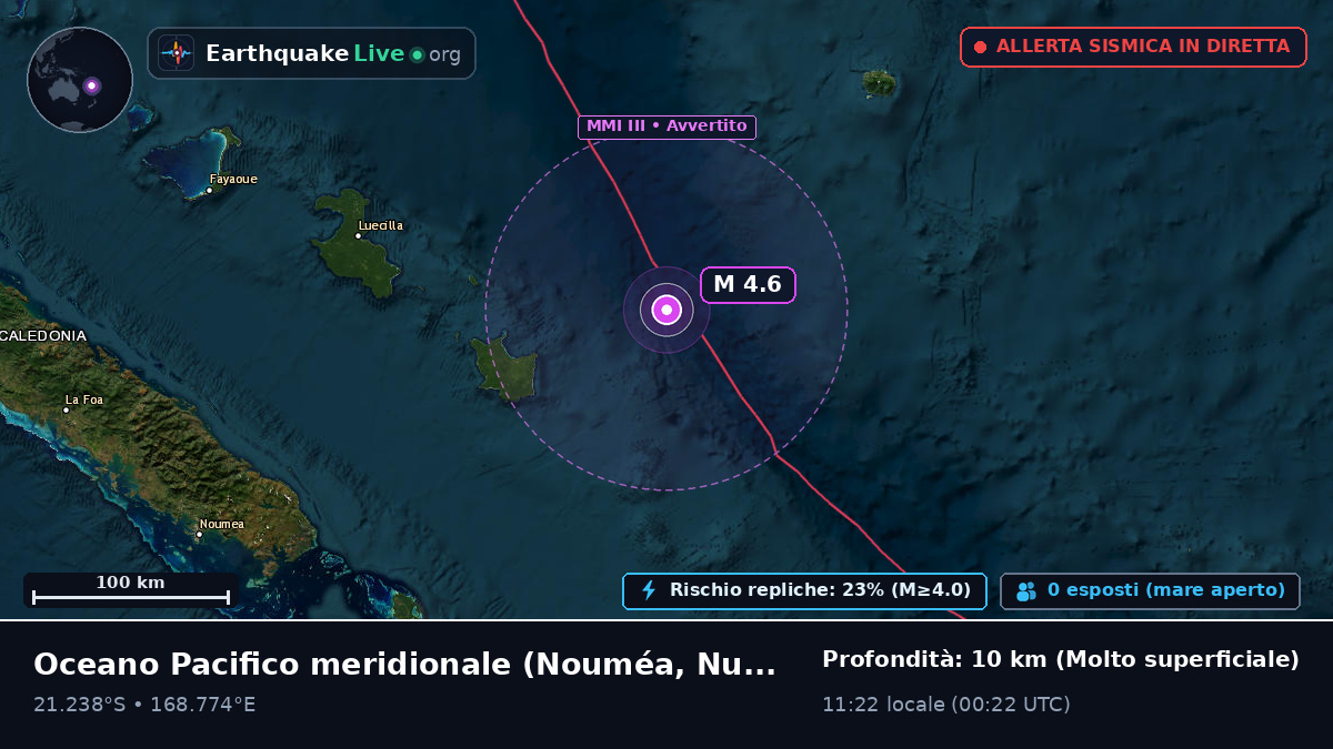 Oceano Pacifico meridionale (Nuova Caledonia)