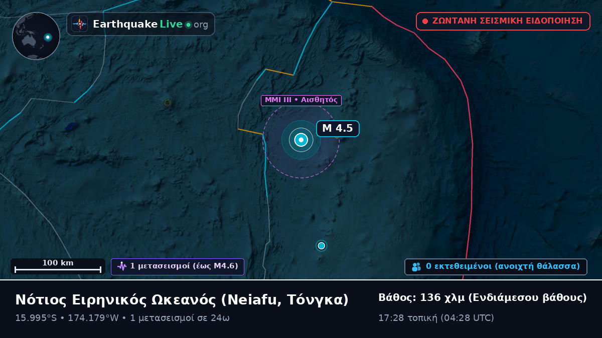 Νότιος Ειρηνικός Ωκεανός (Τόνγκα)