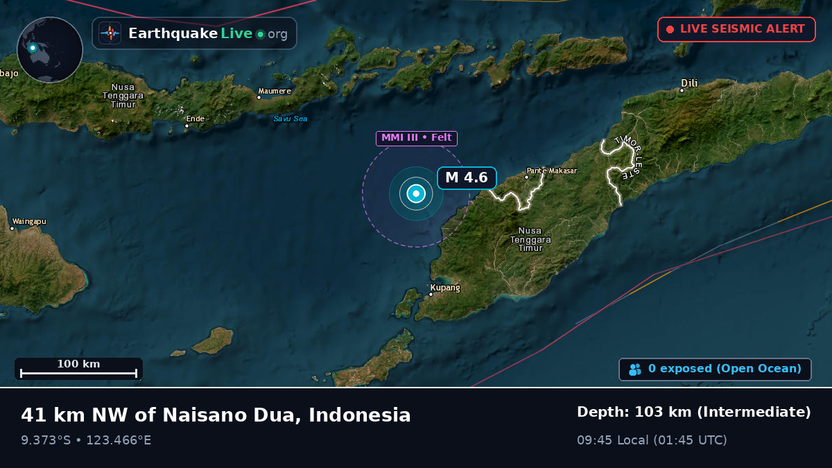 Off the coast of Kupang, Indonesia