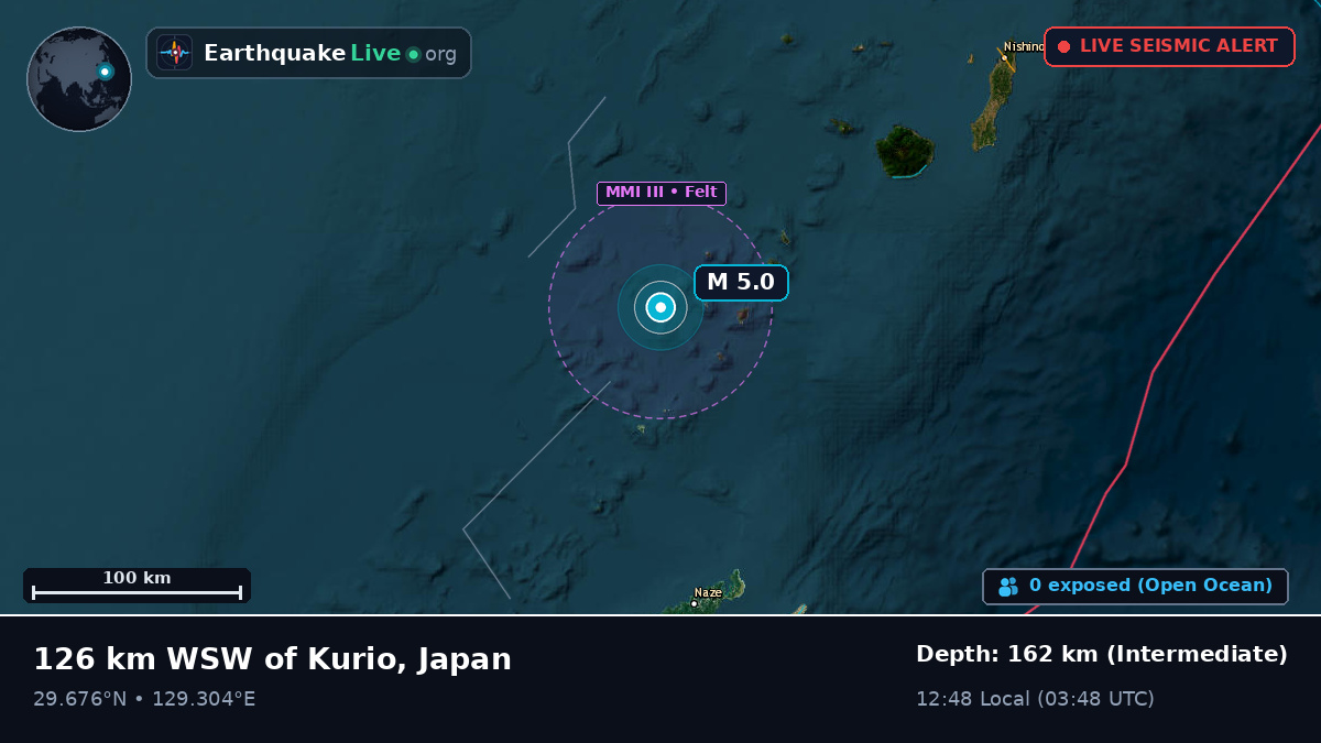 Off the coast of Kanoya, Japan