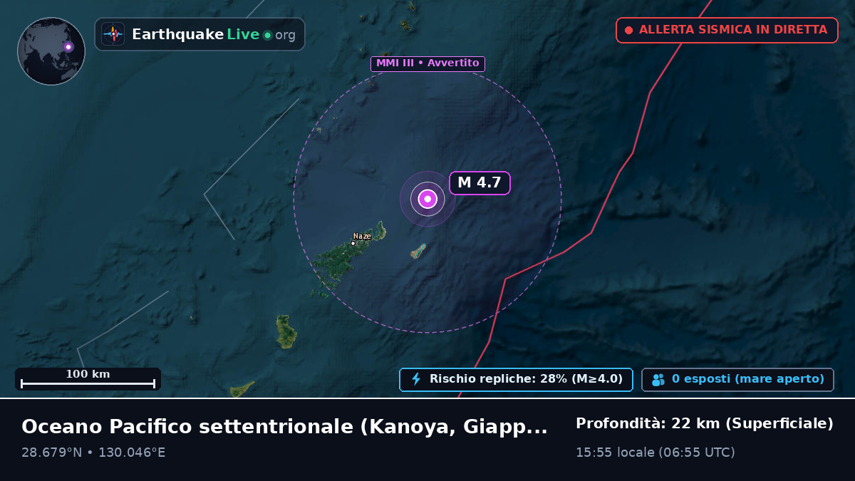 Oceano Pacifico settentrionale (Giappone)