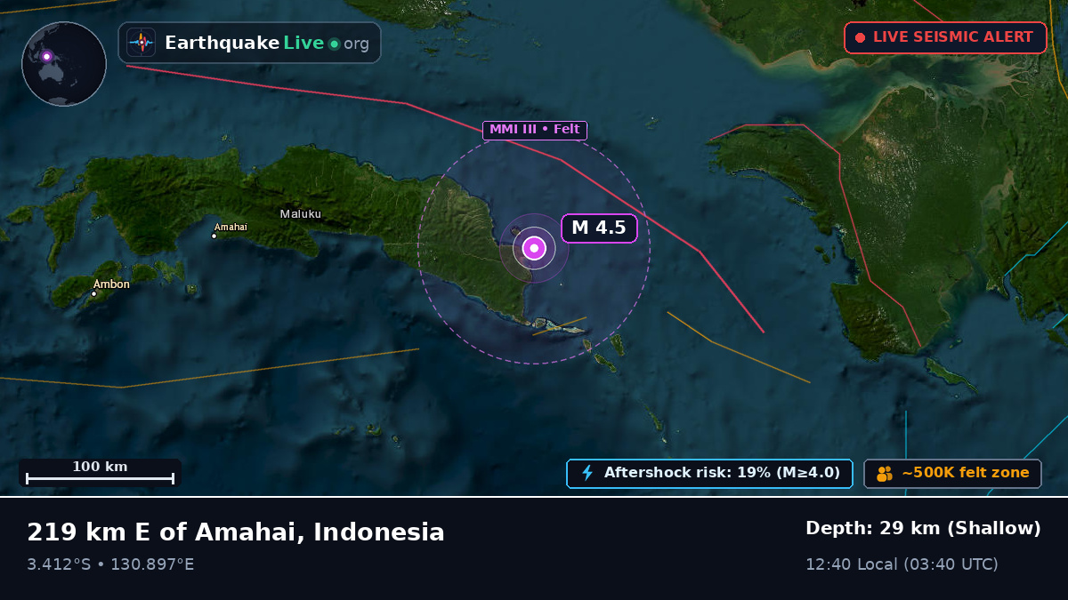 Off the coast of Amahai, Indonesia