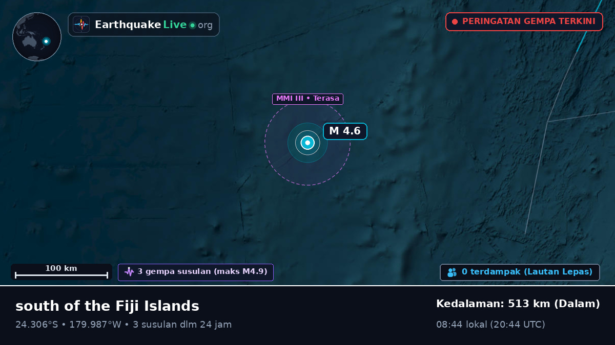 Samudra Pasifik Selatan (Kermadec Islands)