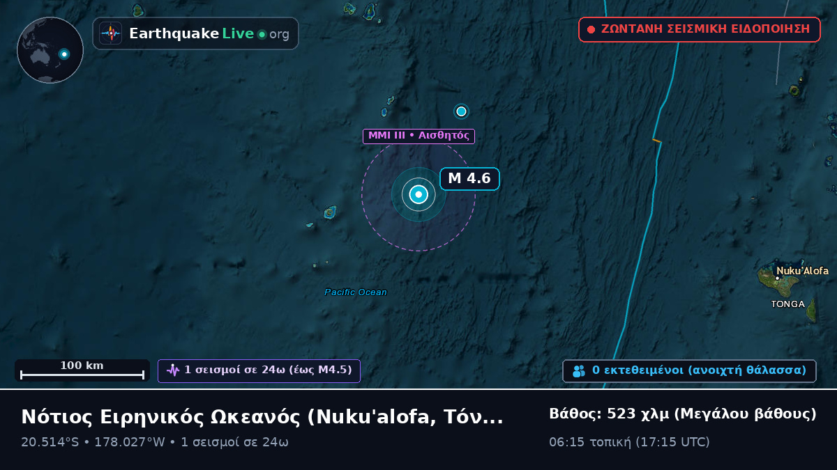 Νότιος Ειρηνικός Ωκεανός (Τόνγκα)