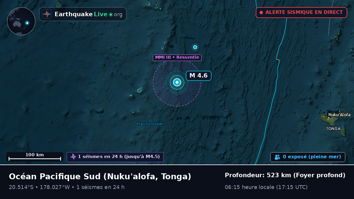 Océan Pacifique Sud (Tonga)