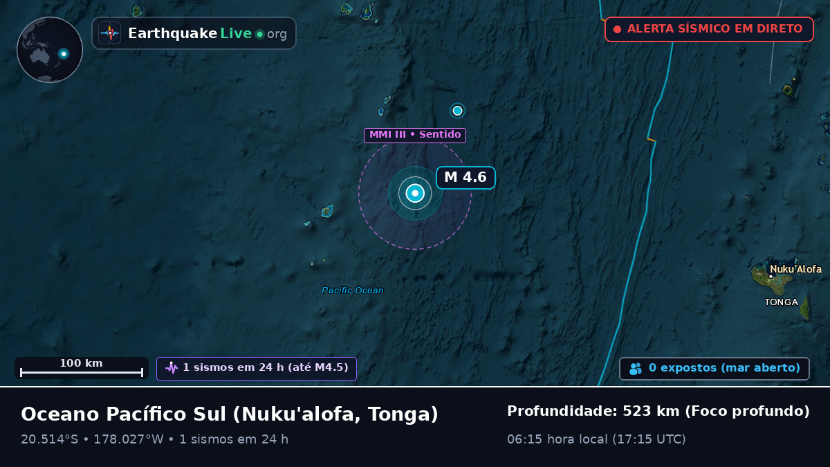 Oceano Pacífico Sul (Tonga)