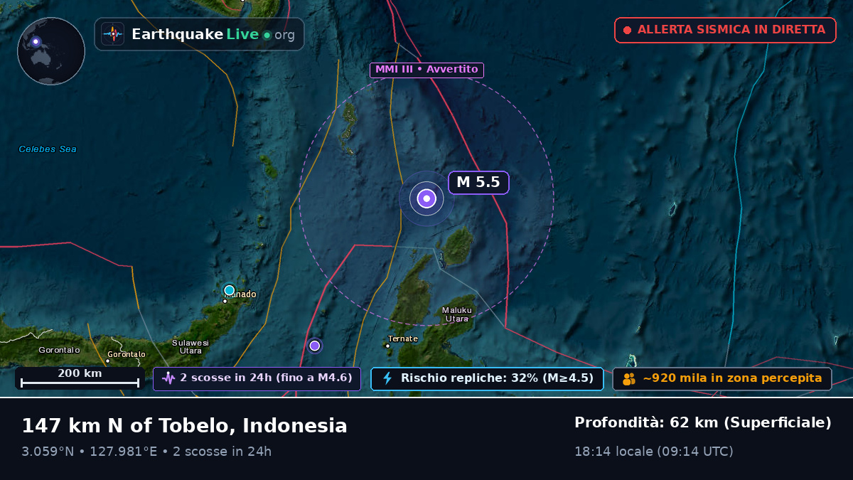 Oceano Pacifico settentrionale (Indonesia)