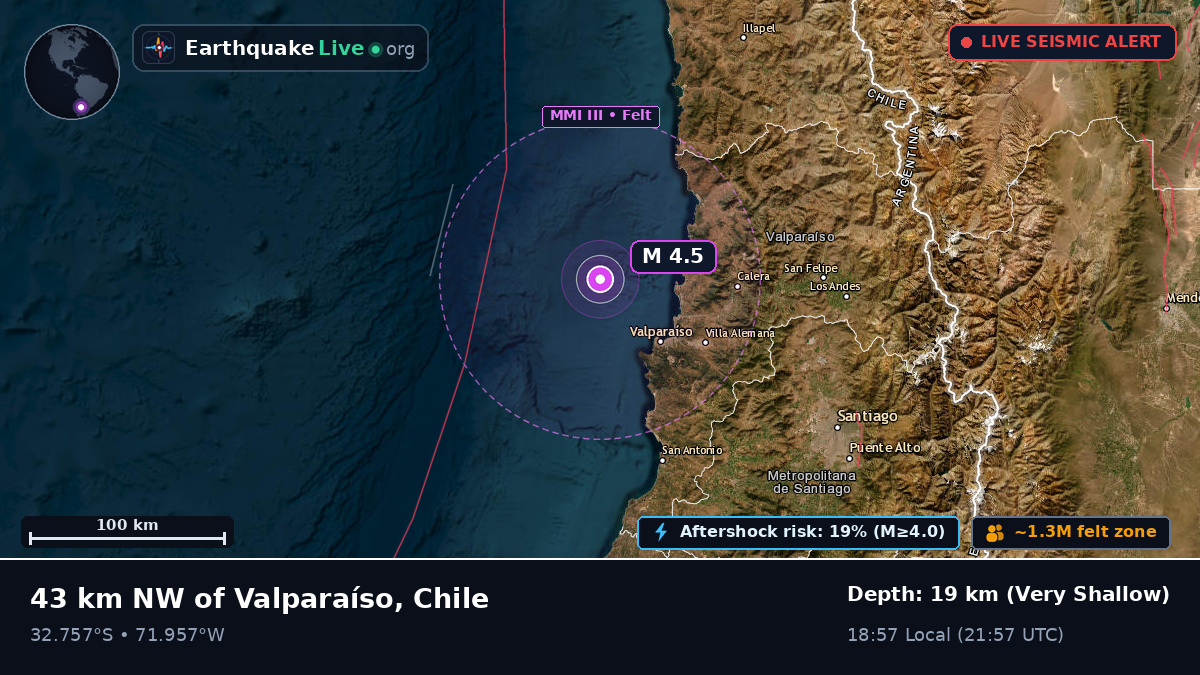 Off the coast of Valparaíso, Chile