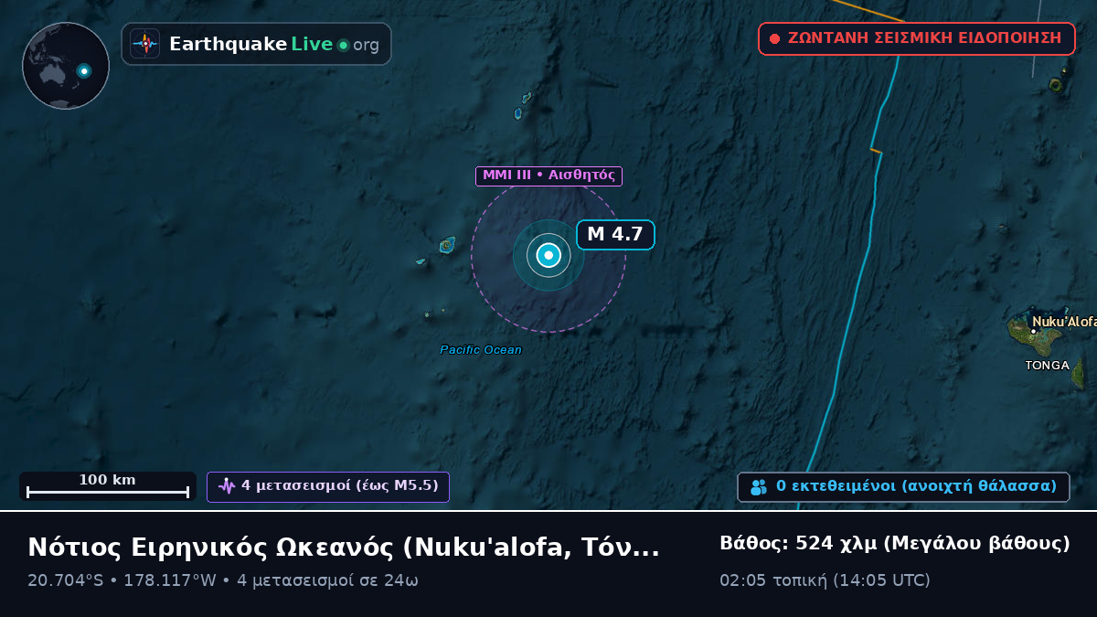 Νότιος Ειρηνικός Ωκεανός (Τόνγκα)