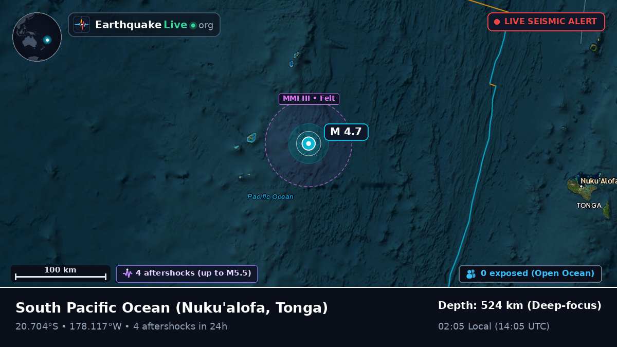 South Pacific Ocean (Tonga)