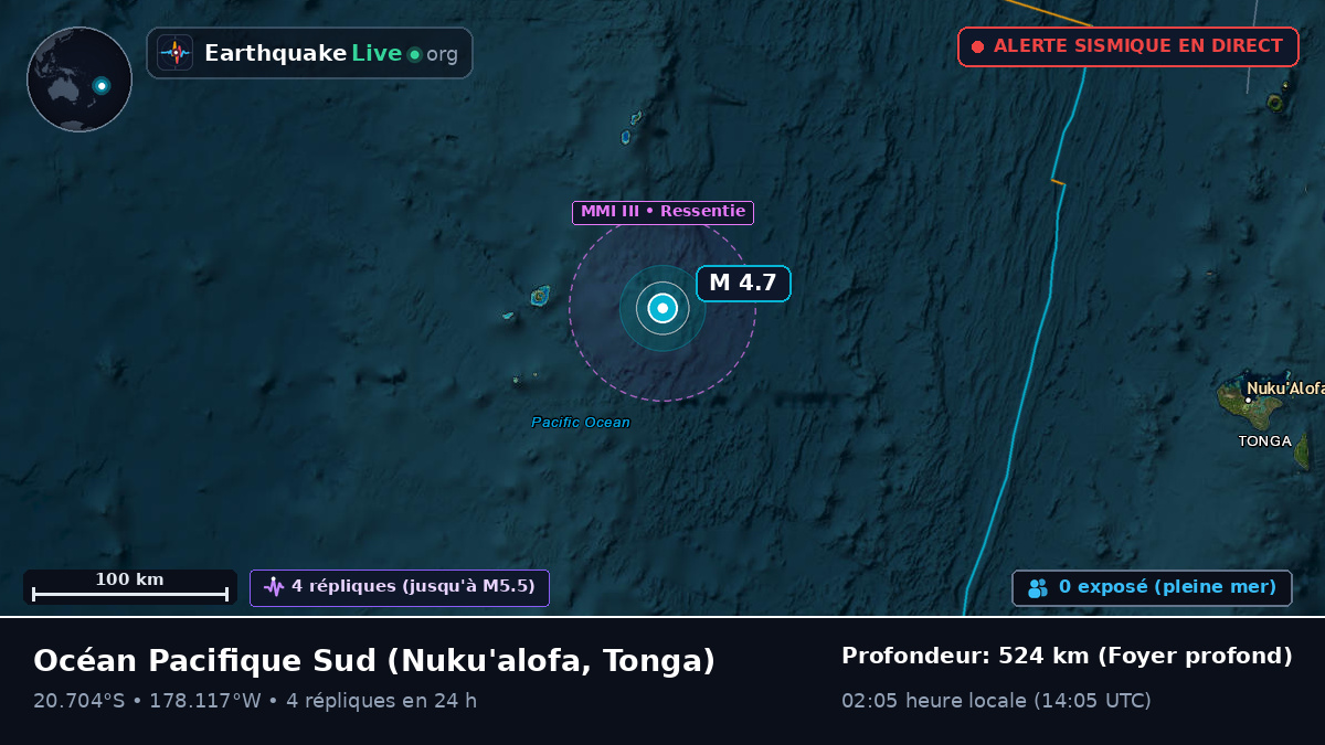 Océan Pacifique Sud (Tonga)