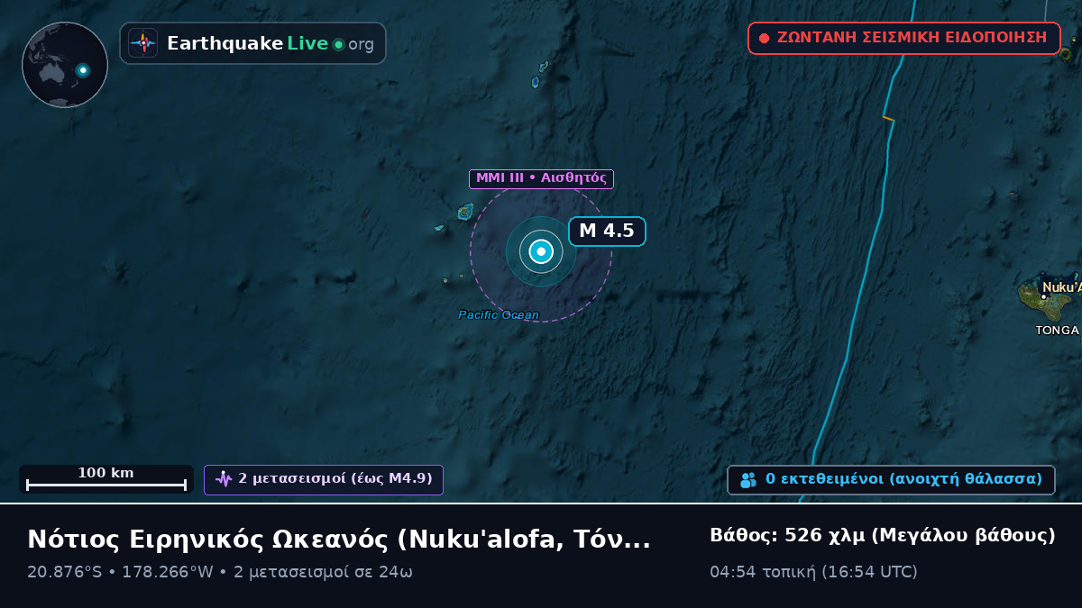 Νότιος Ειρηνικός Ωκεανός (Τόνγκα)