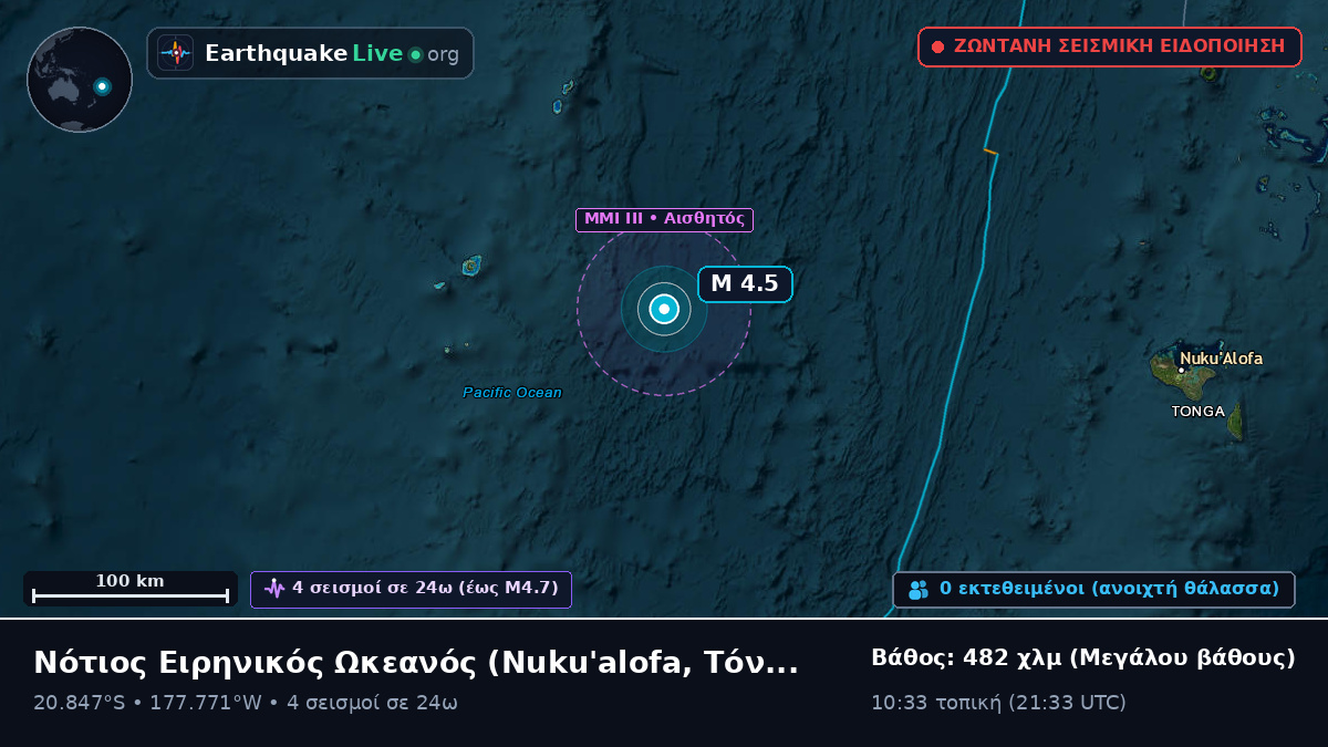 Νότιος Ειρηνικός Ωκεανός (Τόνγκα)