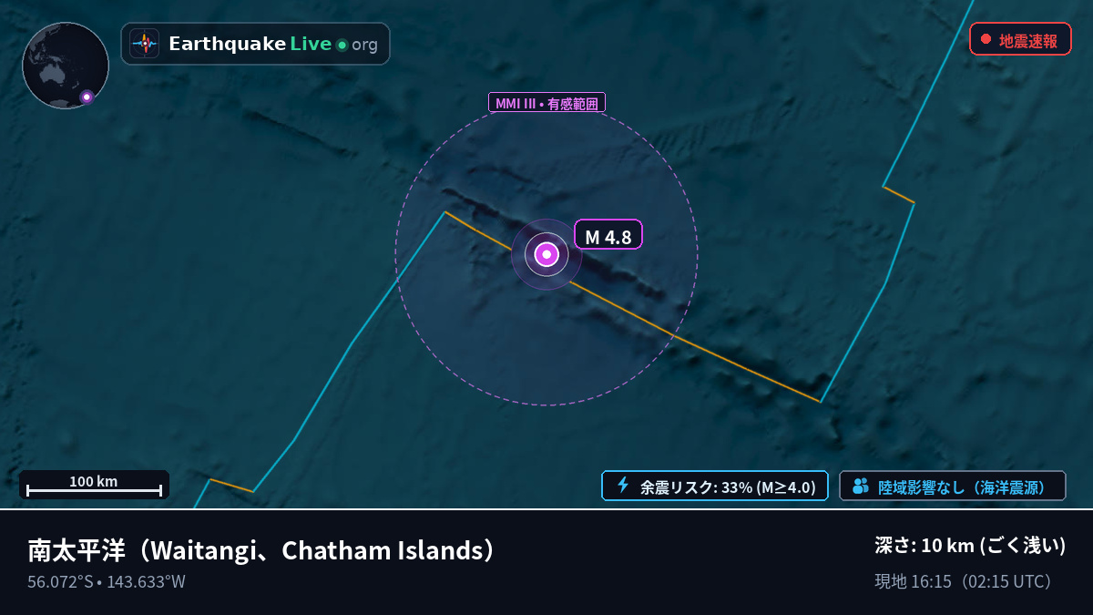 南太平洋 (Chatham Islands)