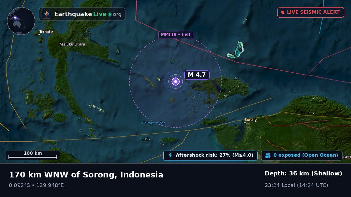 Off the coast of Sorong, Indonesia
