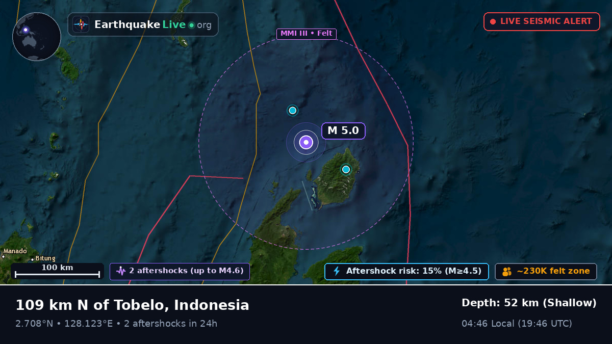 Off the coast of Ternate, Indonesia