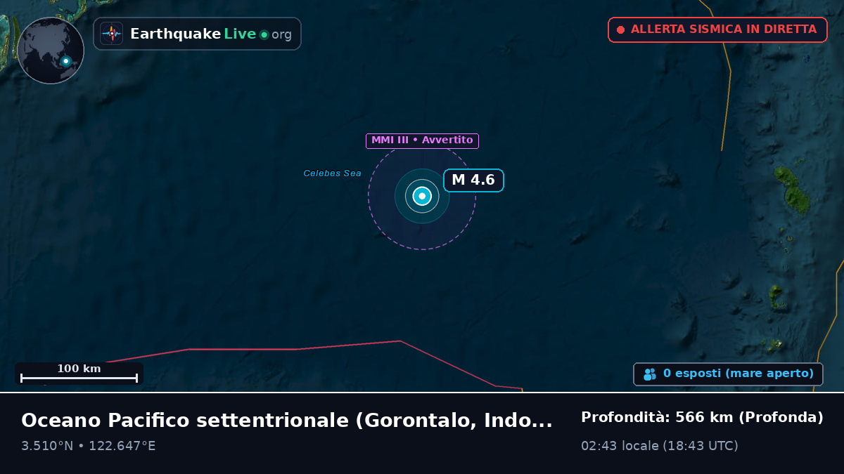 Oceano Pacifico settentrionale (Indonesia)
