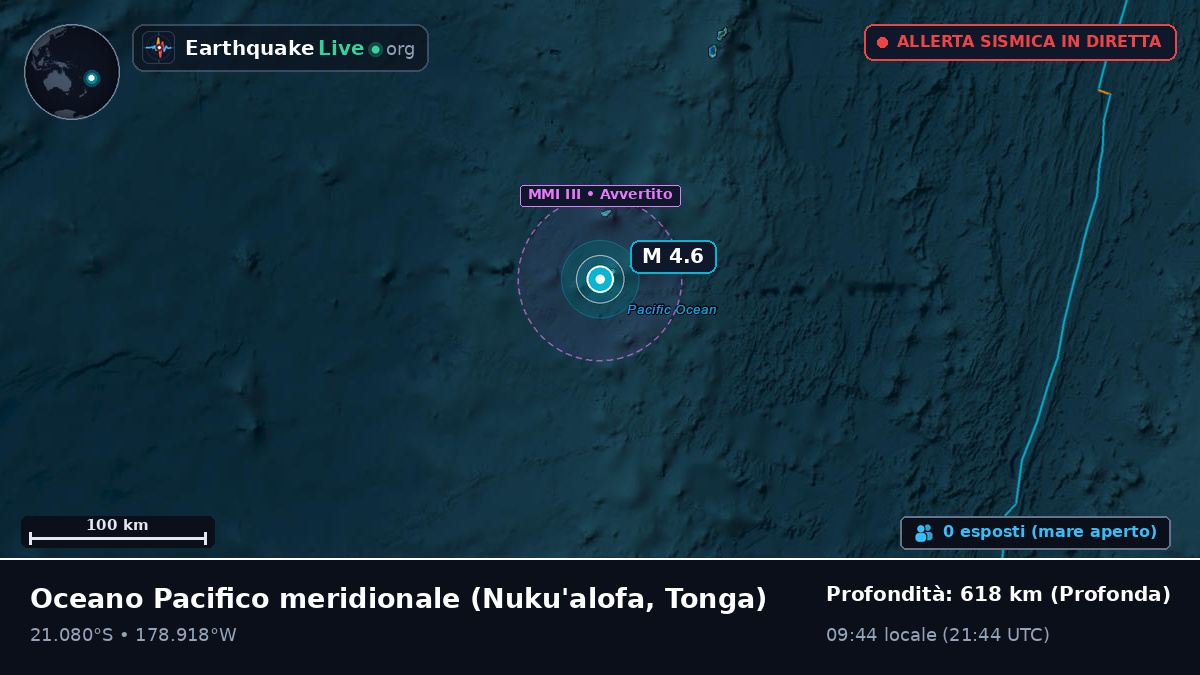 Oceano Pacifico meridionale (Tonga)