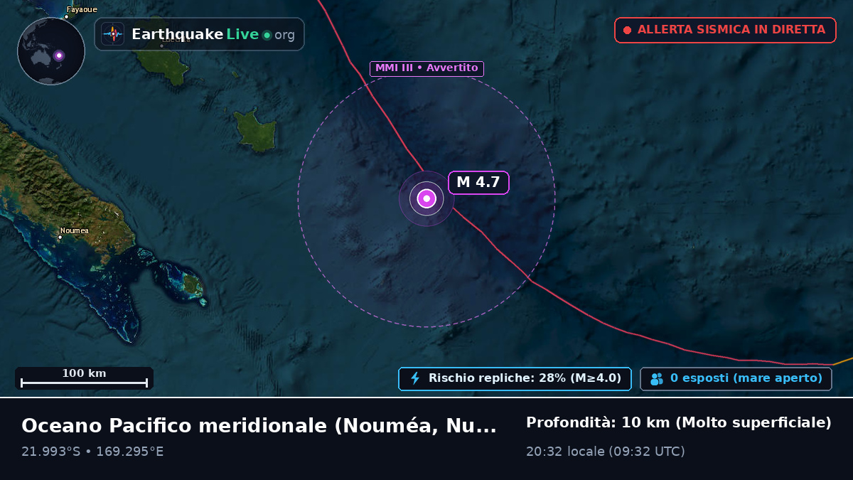 Oceano Pacifico meridionale (Nuova Caledonia)