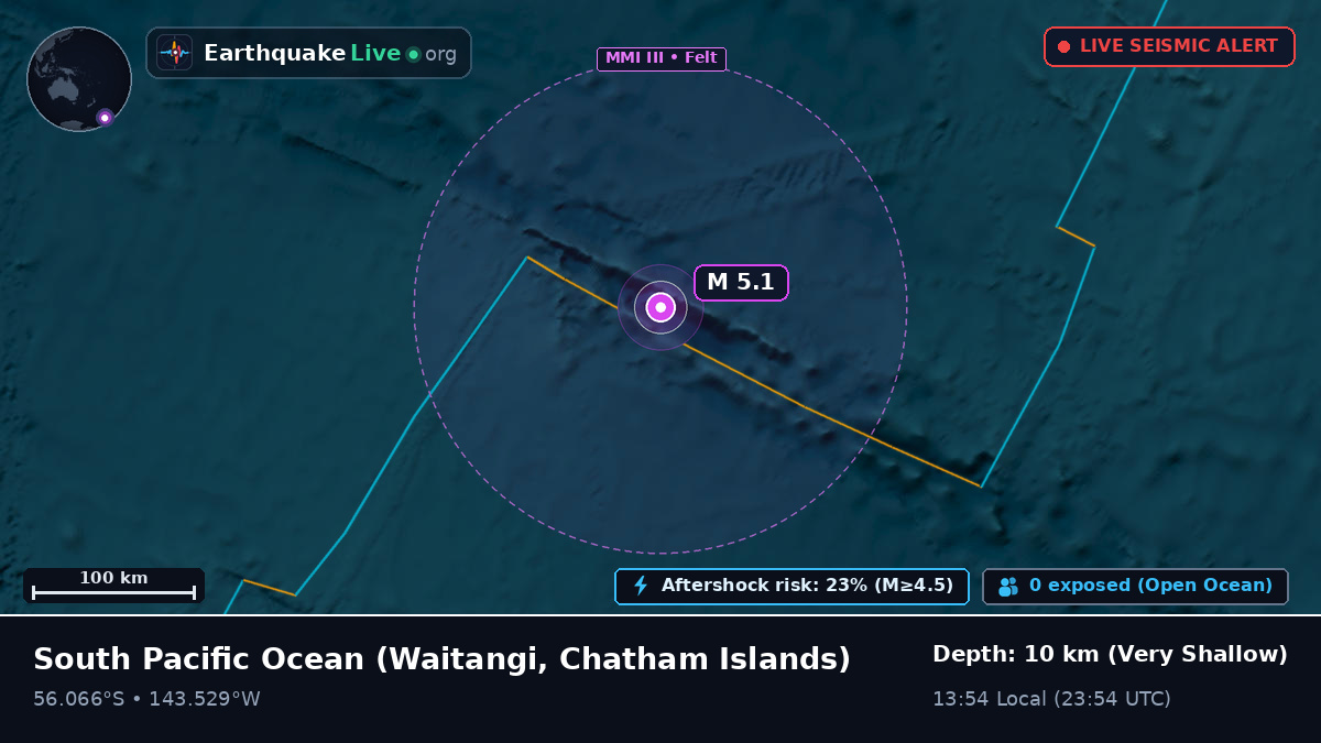 South Pacific Ocean (Chatham Islands)