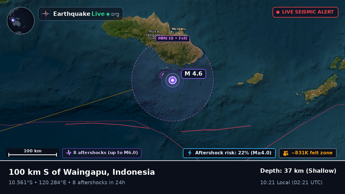 Off the coast of Waingapu, Indonesia