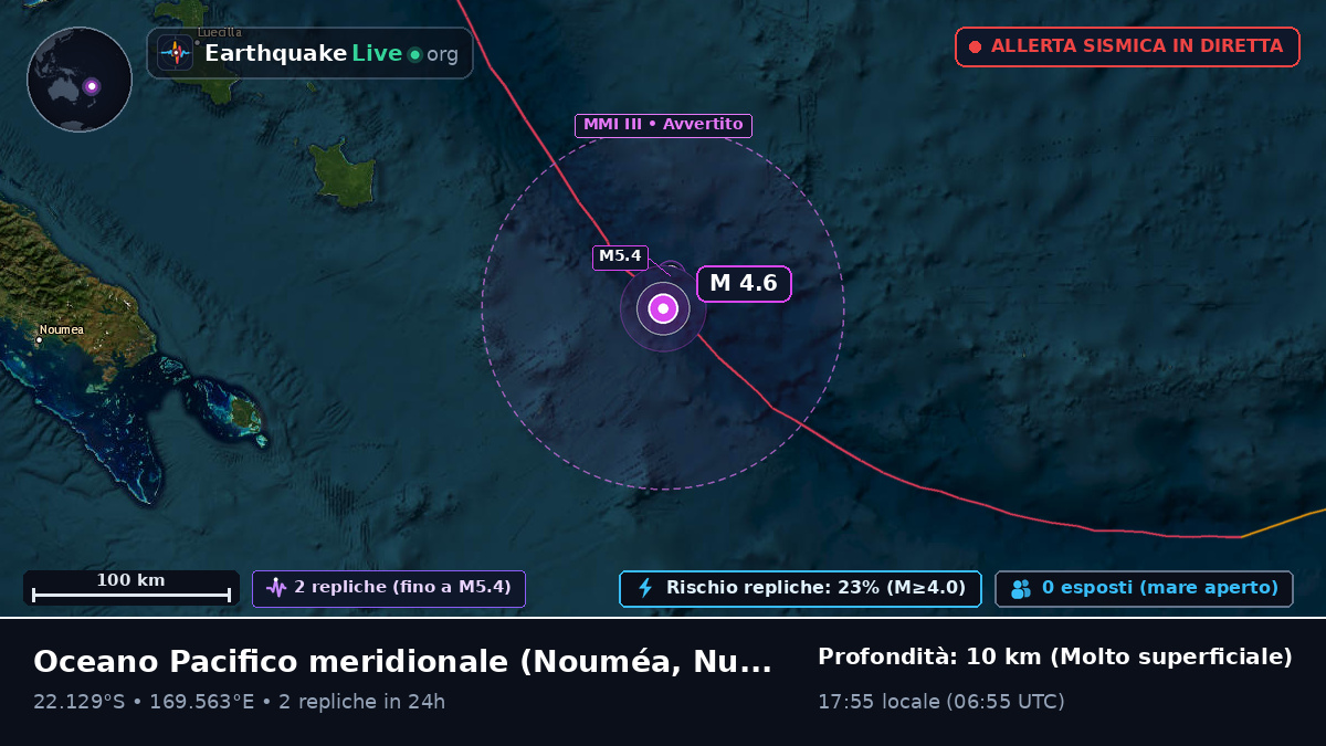 Oceano Pacifico meridionale (Nuova Caledonia)