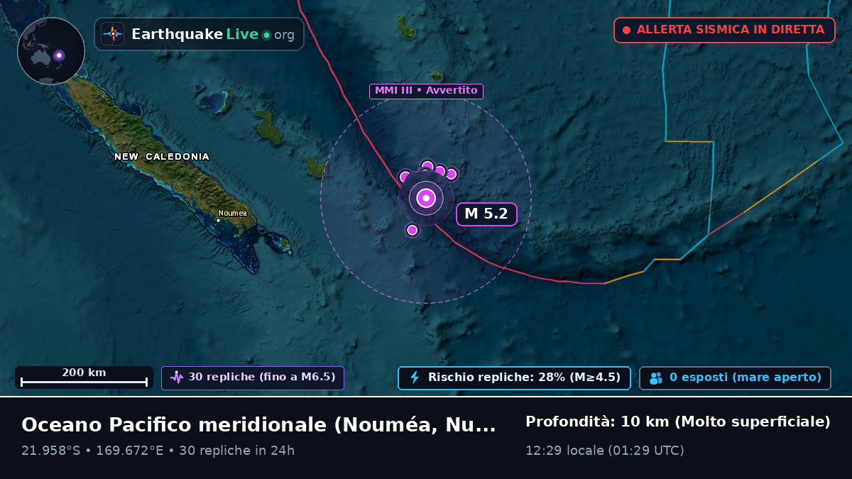 Oceano Pacifico meridionale (Nuova Caledonia)
