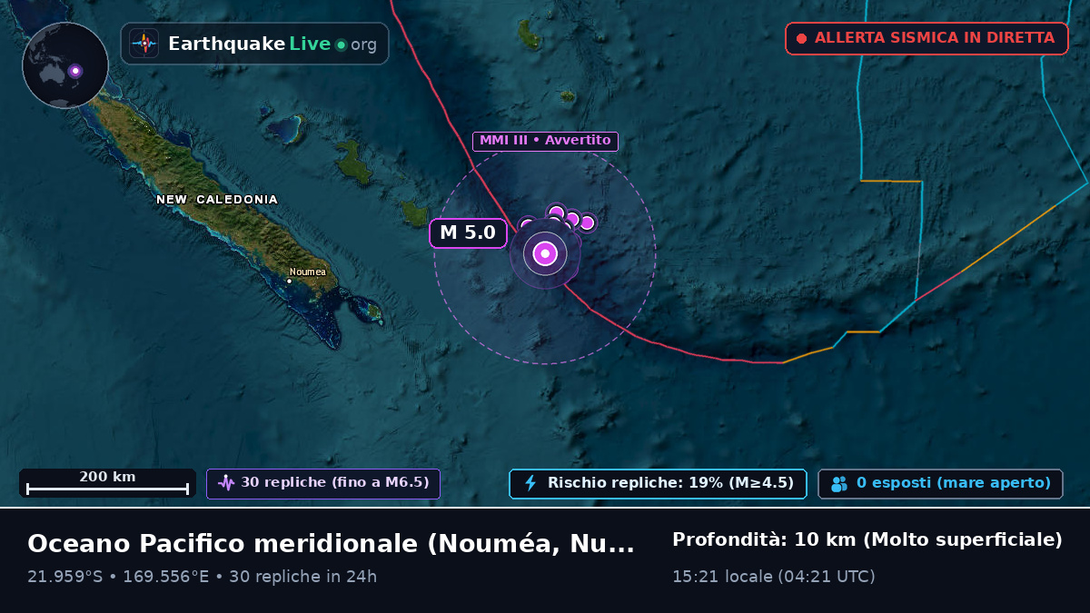 Oceano Pacifico meridionale (Nuova Caledonia)