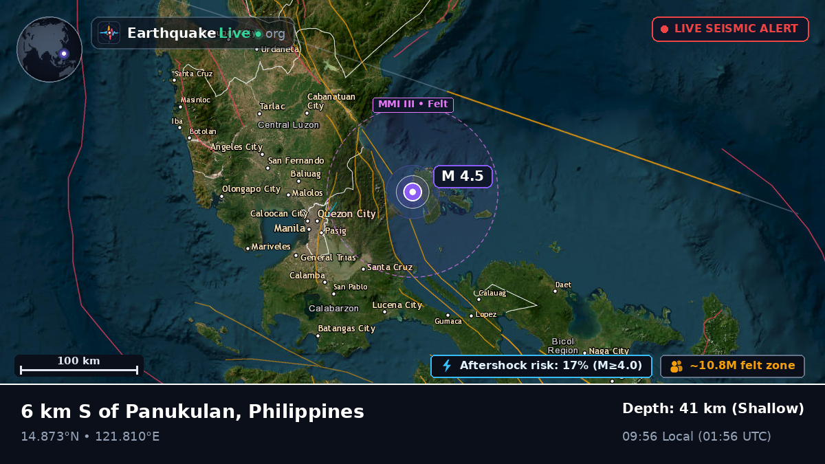 Off the coast of Quezon City, Philippines