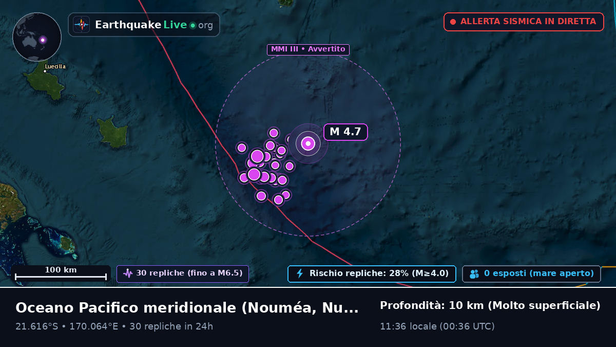 Oceano Pacifico meridionale (Nuova Caledonia)
