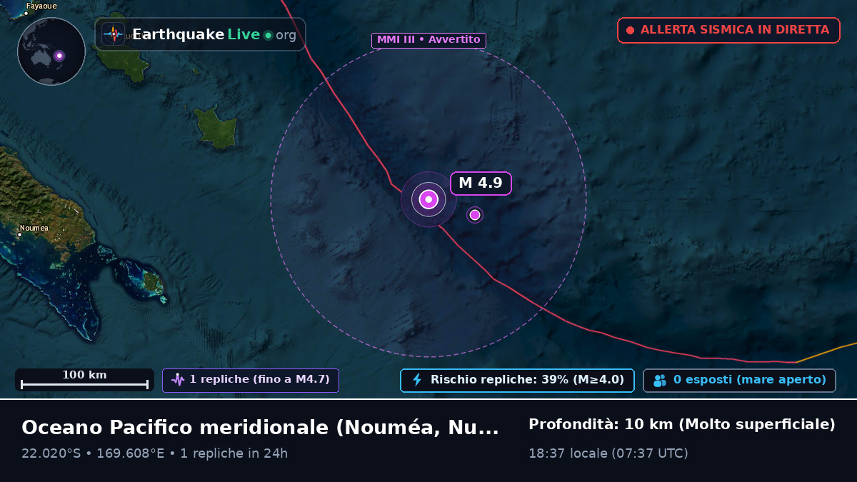 Oceano Pacifico meridionale (Nuova Caledonia)