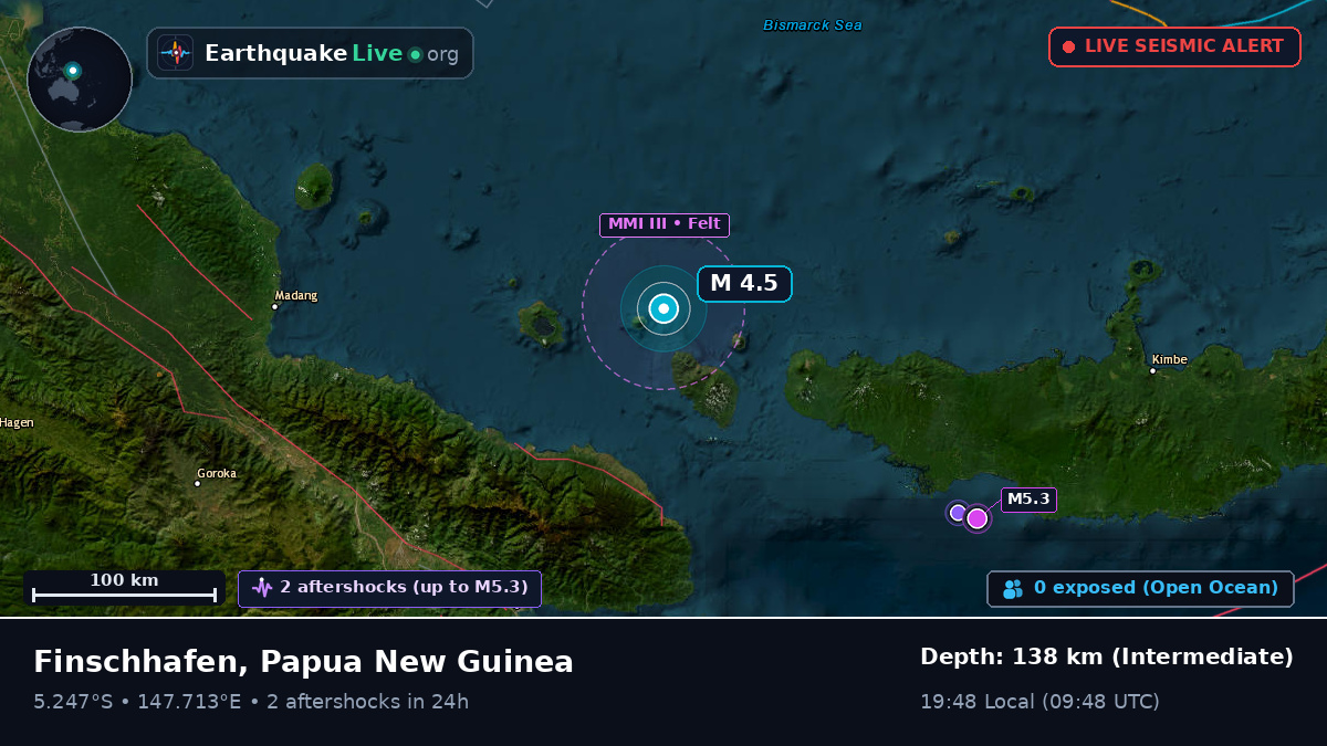 Off the coast of Lae, Papua New Guinea