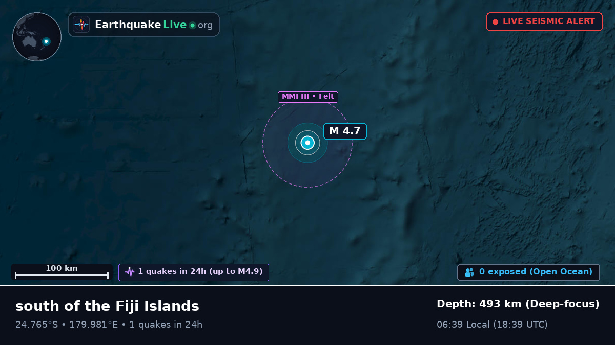 South Pacific Ocean (Kermadec Islands)