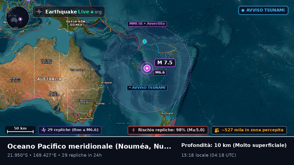 Oceano Pacifico meridionale (Nuova Caledonia)
