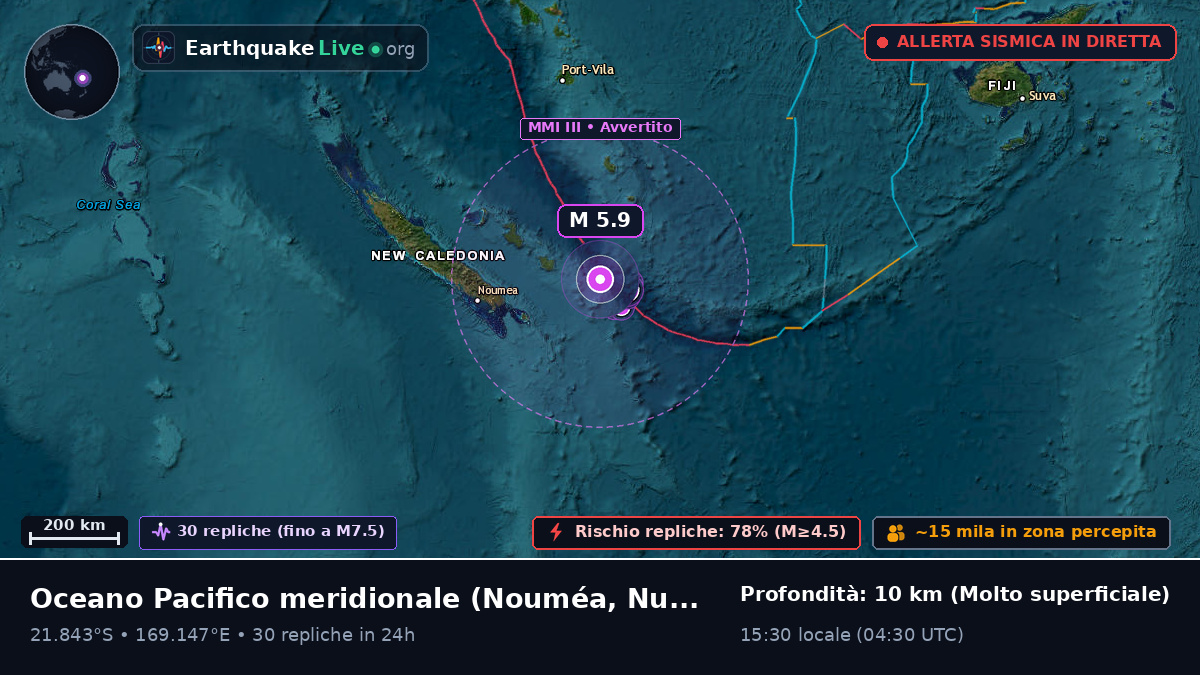 Oceano Pacifico meridionale (Nuova Caledonia)