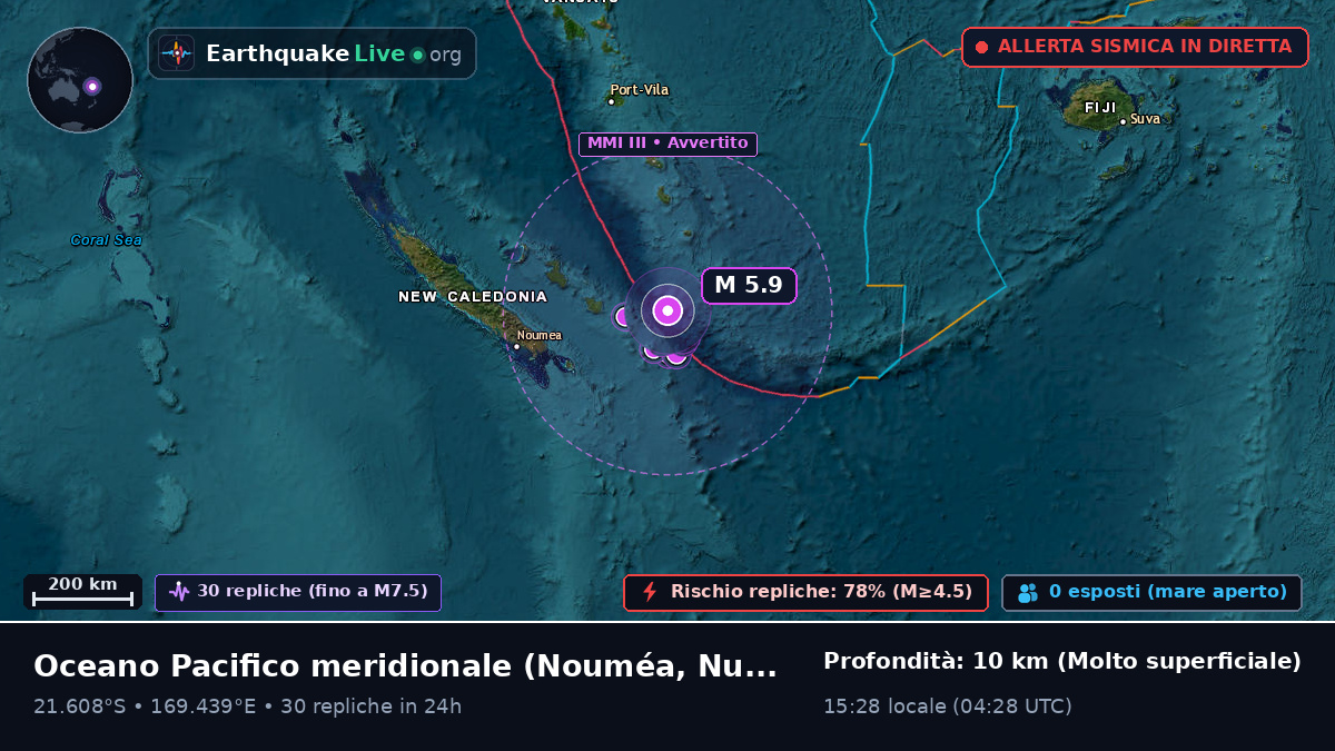 Oceano Pacifico meridionale (Nuova Caledonia)
