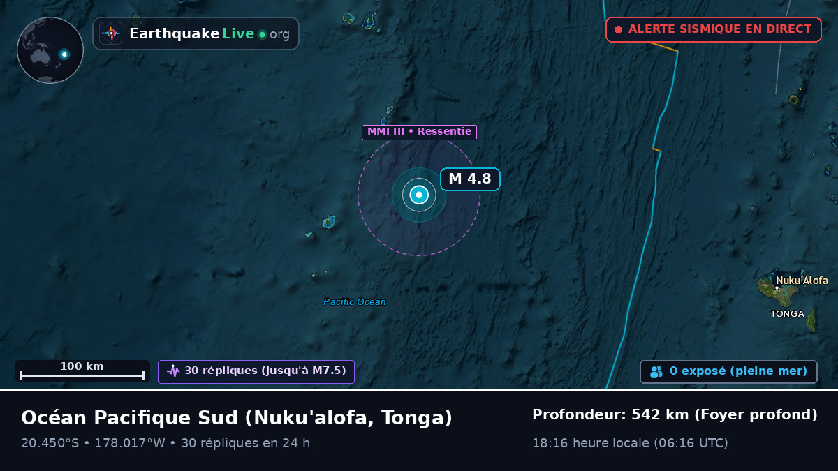 Océan Pacifique Sud (Tonga)