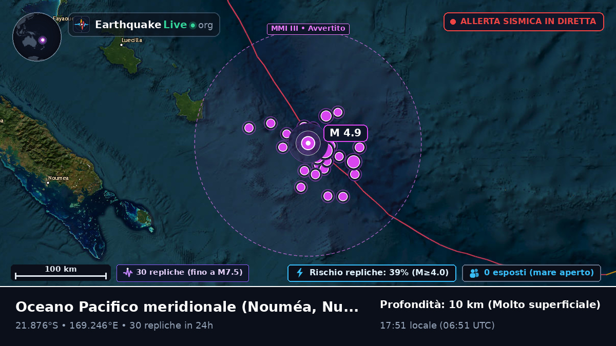 Oceano Pacifico meridionale (Nuova Caledonia)